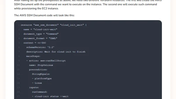 How to make Terraform waiting for cloud-init to finish on EC2 without SSH