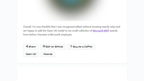 I Was Awarded as an Open UK Honouree