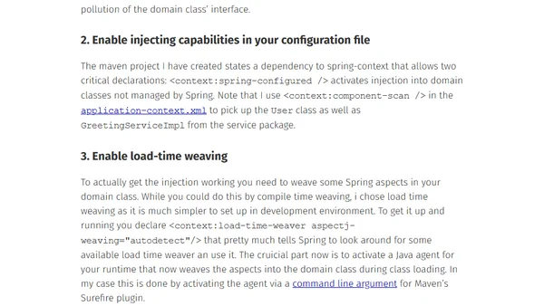 Using Spring's @Configurable in three easy steps