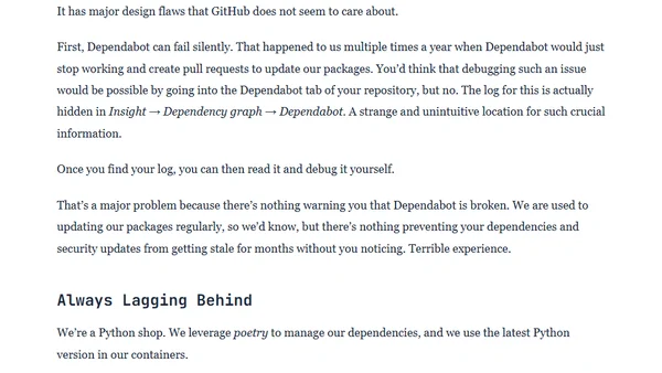 What's going on with Dependabot?