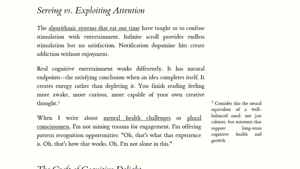 Entertaining the Brain, Effectively