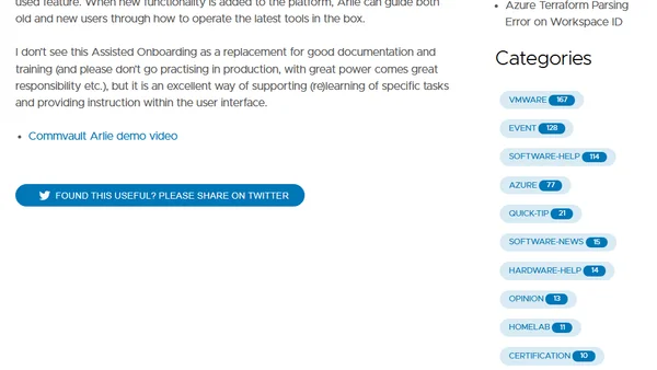 Arlie Walkthroughs in Commvault Cloud