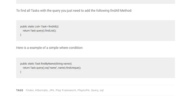 A Ebean like finder for JPA