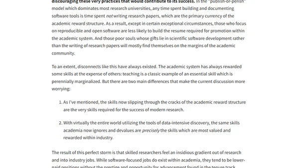 The Big Data Brain Drain: Why Science is in Trouble