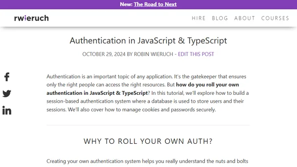 Authentication in JavaScript & TypeScript