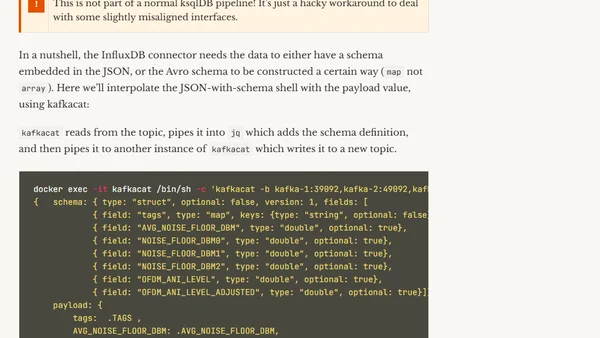 Monitoring Sonos with ksqlDB, InfluxDB, and Grafana