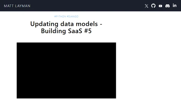 Updating data models - Building SaaS #5
