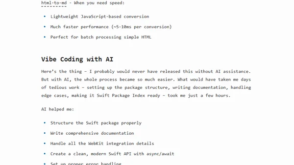 Introducing Demark: HTML in. MD out. Blink-fast.