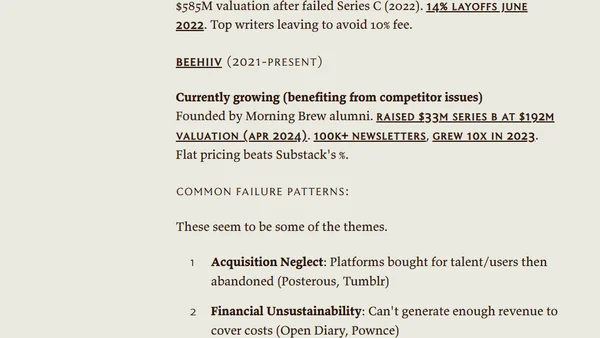 Why Platforms Like Substack Won't Make Sense for Much Longer