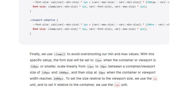 Responsive type scales with composable CSS utilities