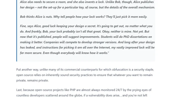PHP is Insecure (and Other Enterprise Open-Source F.U.D.)