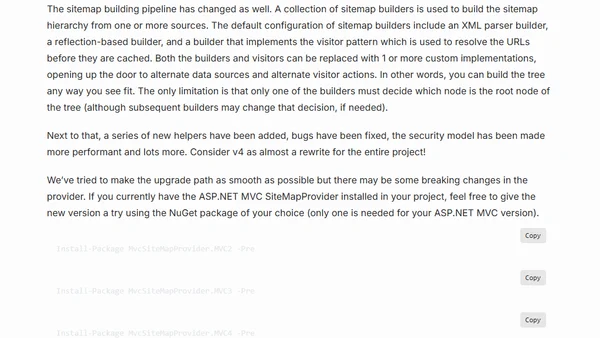 And there it is - MvcSiteMapProvider v4 (beta)