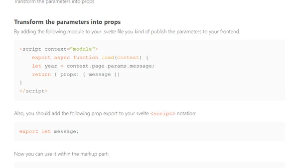 Sveltekit: Process dynamic data with svelte and sveltekit