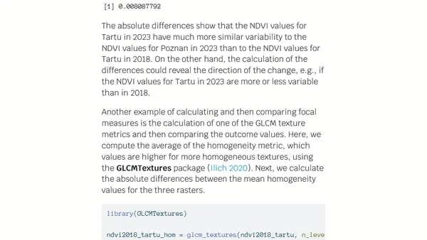 Comparison of spatial patterns in continuous raster data for arbitrary regions using R
