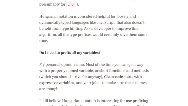 Write More Understandable Code With Hungarian Notation