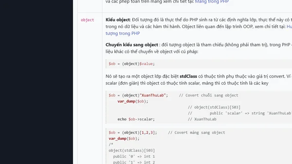 Kiểu dữ liệu trong PHP