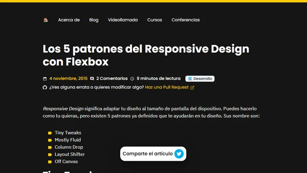 Los 5 patrones del Responsive Design con Flexbox