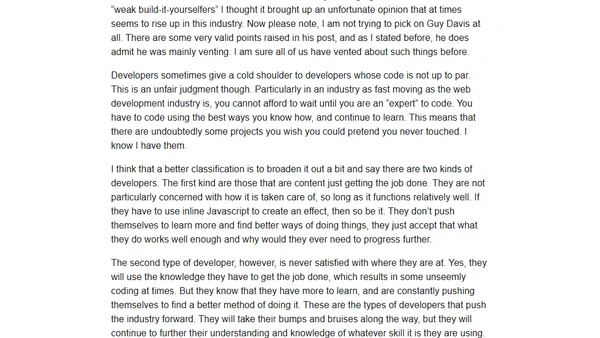 Don't Be Ashamed of Your Code