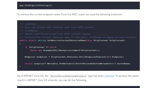 Resolving the current route name in ASP.NET Core 3.1