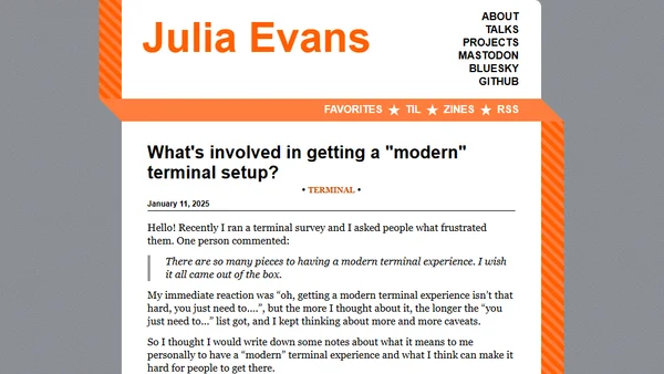 What's involved in getting a "modern" terminal setup?
