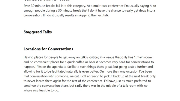 CX – Conference Experience (Facilitating Communication)