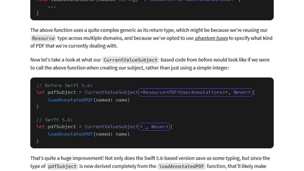 Type placeholders in Swift