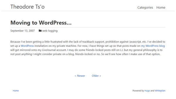Moving to WordPress…