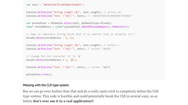 Subverting .NET Type Safety with 'System.Runtime.CompilerServices.Unsafe'