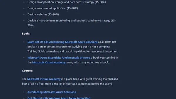 Get Ready: Exam 70-534 Architecting Microsoft Azure Solutions