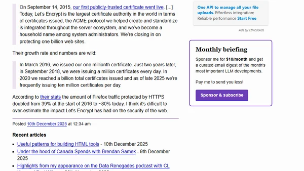 10 Years of Let's Encrypt