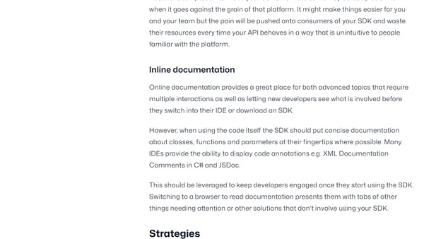 Developing a great SDK: Guidelines & Principles