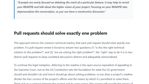 Your project's README is your project's constitution