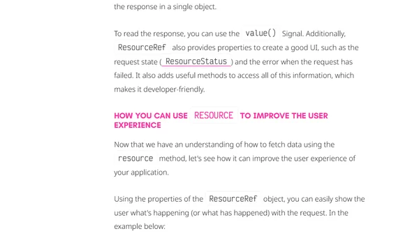 Improve the user experience of your application using (rx)resource