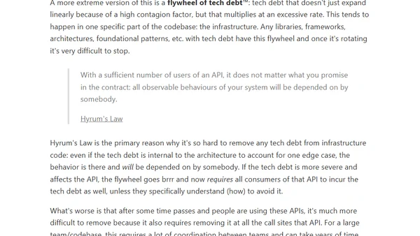 Flywheel of tech debt