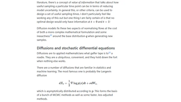 Diffusion models; or Yet another way to sample from an arbitrary distribution
