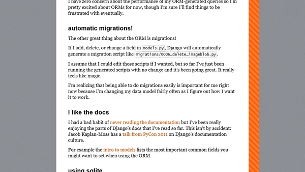 Some notes on starting to use Django