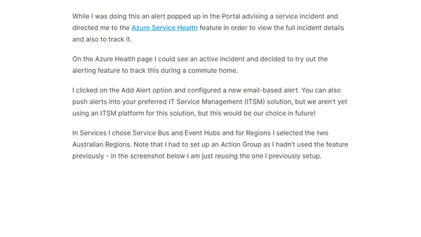 Use Azure Health to track active incidents in your Subscriptions