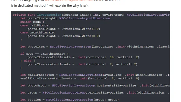 Re-creating Apple Photos layout & animations with Compositional Layout