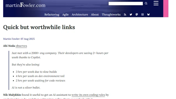 Quick but worthwhile links