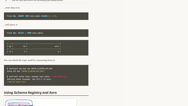 Connecting Apache Flink SQL to Confluent Cloud Kafka broker