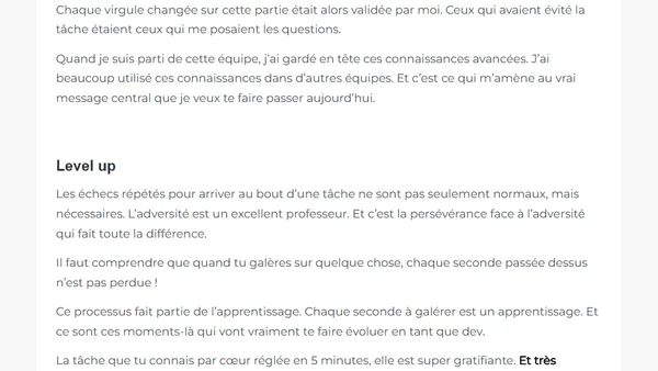La qualité qui fait la différence en programmation