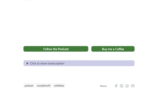 First steps with SwiftData
