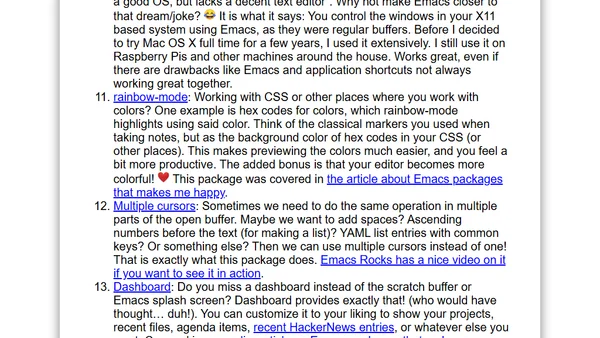 24 Emacs packages and utilities to try while counting down to Jul/Christmas/Holidays