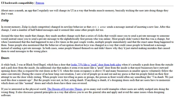 UI backwards compatibility
