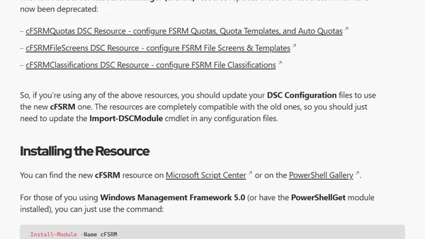 File Server Resource Manager DSC Resource