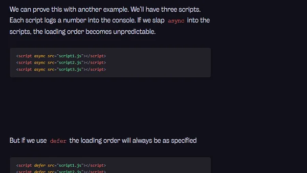 How and when to use Async and Defer attributes