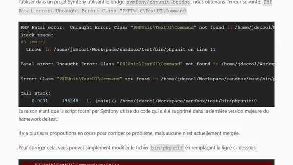 Utiliser PHPUnit 10 avec Symfony