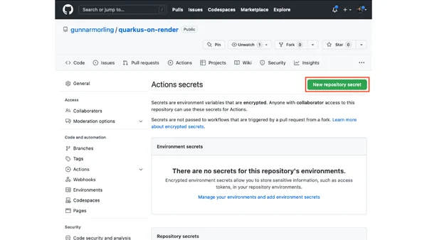 Running a Quarkus Native Application on Render