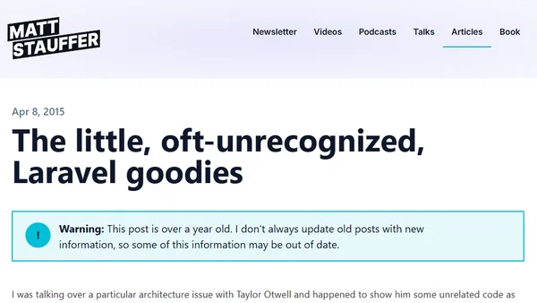 The little, oft-unrecognized, Laravel goodies