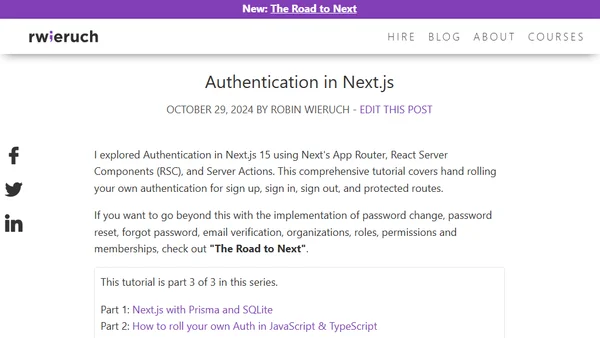 Authentication in Next.js